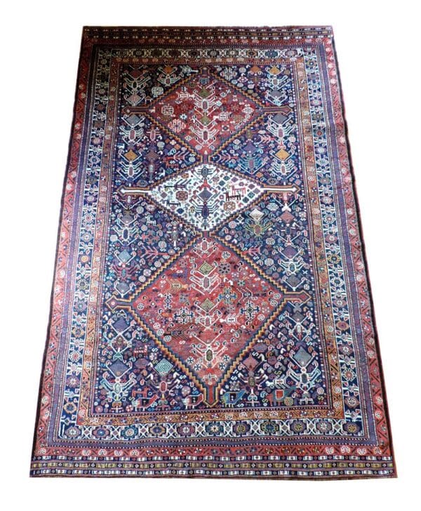 PERSIAN QASHQAI 248cm x 154cm Antique Rugs 3