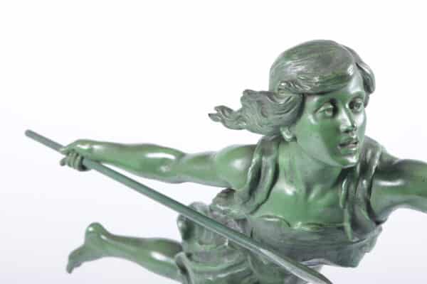 Art Deco Sculpture The Huntress by Emile Joseph Carlier c1920 Antique Art 16