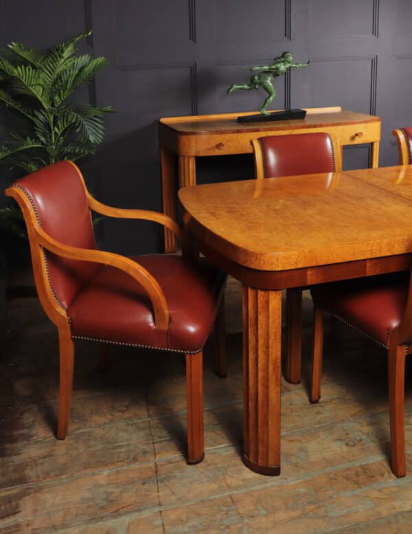 English Art Deco Dining Table And Chairs c 1930 - Image 13