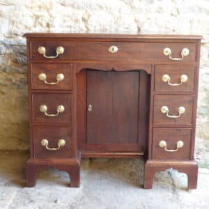 Georgian mahogany knee hole desk circa 1800 desk Antique Desks