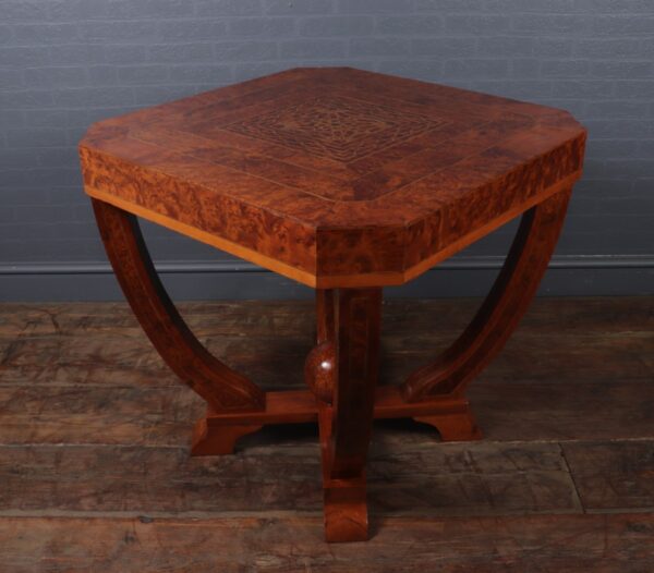 Art Deco Coffee Table in Burr Yew c1930 - Image 6