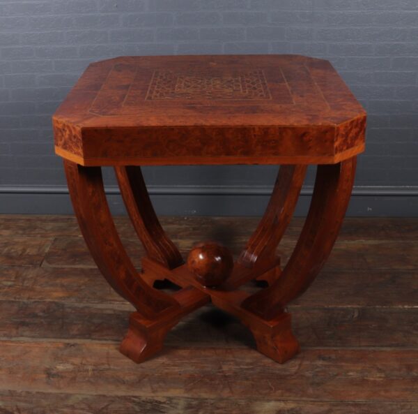 Art Deco Coffee Table in Burr Yew c1930 - Image 13