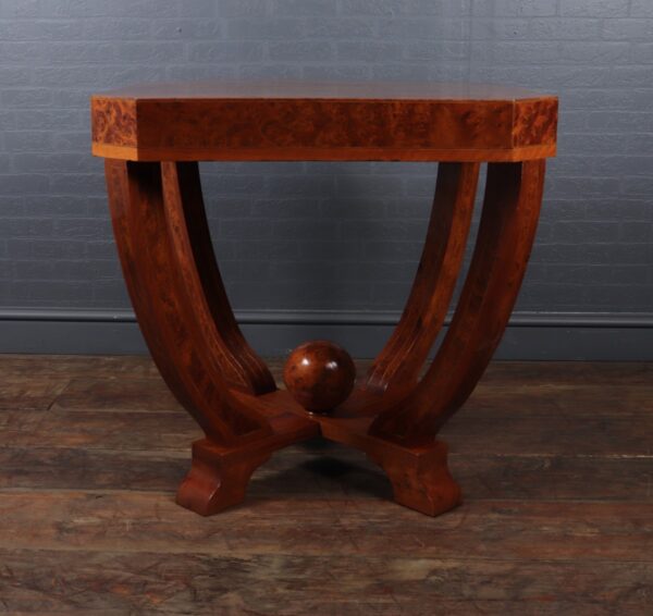 Art Deco Coffee Table in Burr Yew c1930 - Image 12