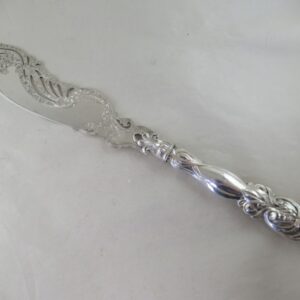 Large Antique SILVER FISH KNIFE – SUPERB – Hallmarked:-BIRMINGHAM 1850 Antique Silver