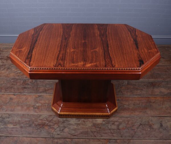 French Art Deco Rosewood coffee Table c 1920 - Image 8