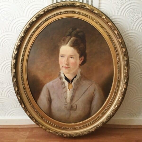 19thc Portrait Painting Of A Lady - Image 2