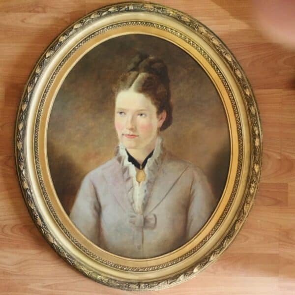 19thc Portrait Painting Of A Lady