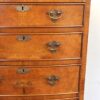 Antique Burr Walnut Bow Fronted Chest of Drawers - Image 10