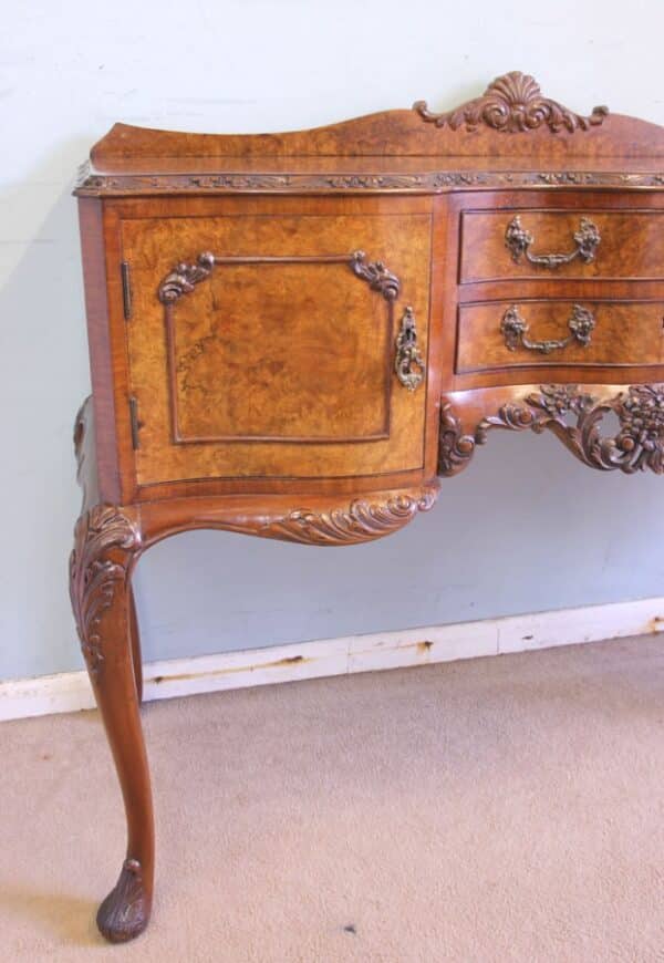 Antique Quality Burr Walnut Small Sideboard Antique Antique Sideboards 7