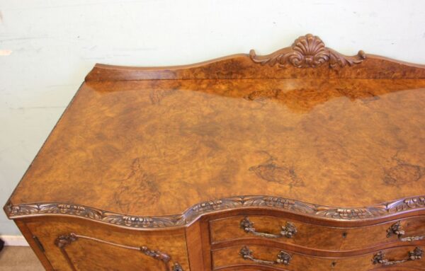 Antique Quality Burr Walnut Small Sideboard Antique Antique Sideboards 14