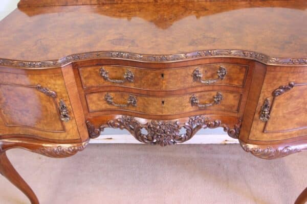 Antique Quality Burr Walnut Small Sideboard Antique Antique Sideboards 17