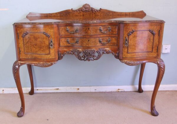 Antique Quality Burr Walnut Small Sideboard Antique Antique Sideboards 19