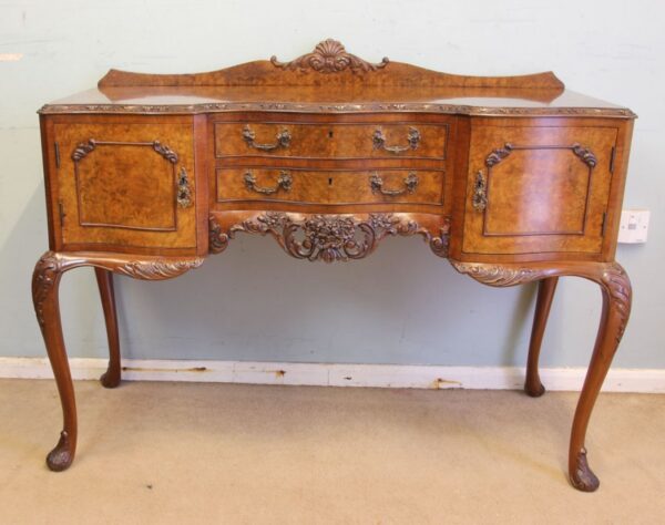 Antique Quality Burr Walnut Small Sideboard Antique Antique Sideboards 4