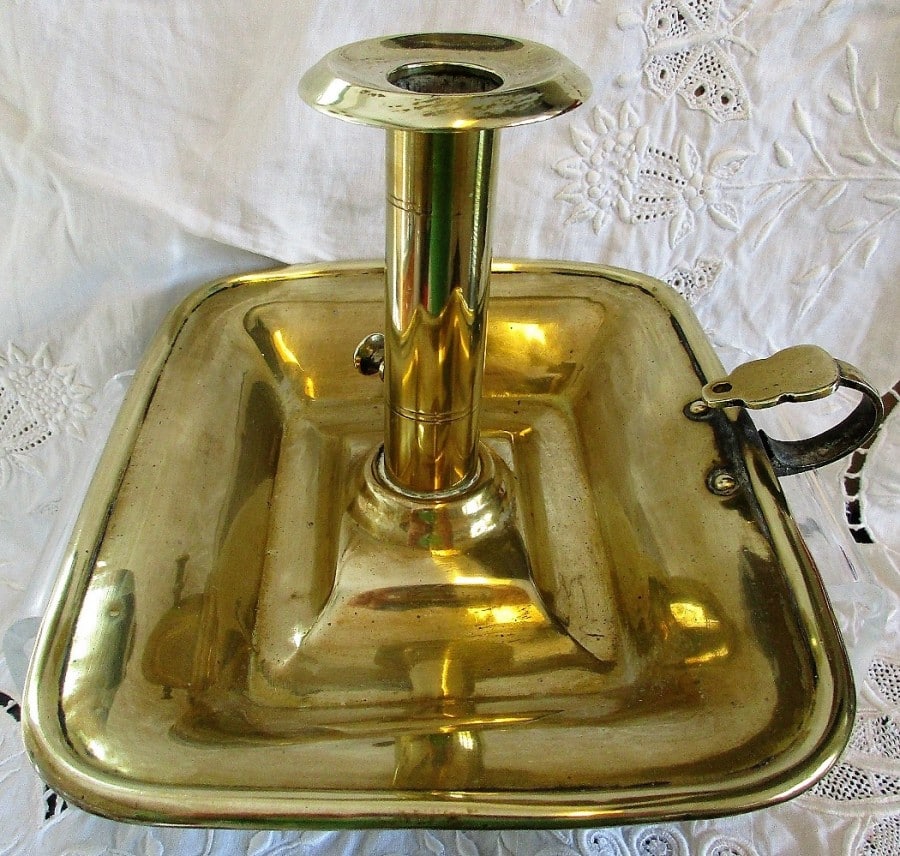 antique brass chamberstick