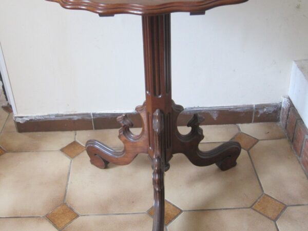 19th Century French Chateau Gothic Tip Top Wine Table Antique Mahogany Furniture Antique Tables 5