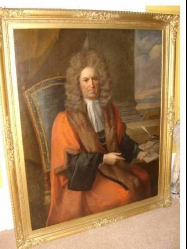 Robert Dormer Judge & Mp By Thomas Hill (1661 – 1734) 17thc Oil Portrait Painting Antique Art Antique Art 3