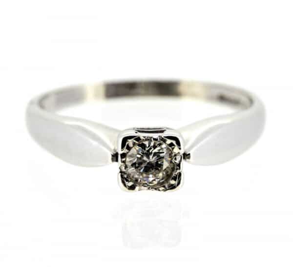 Brilliant Cut Diamond Engagement Ring gold Antique Jewellery 3