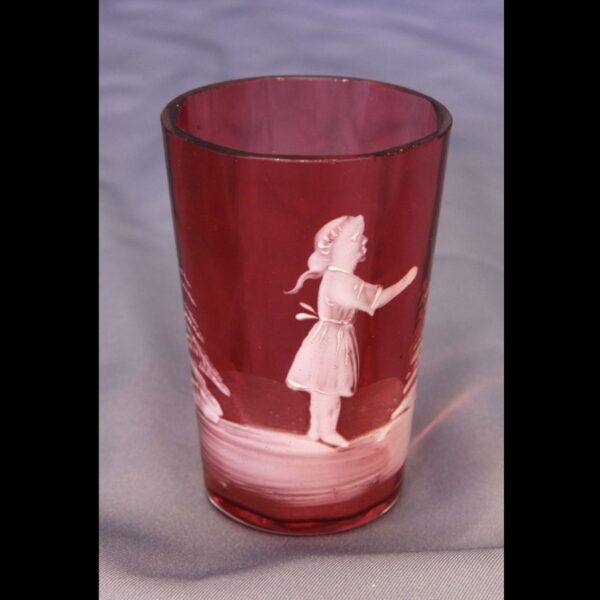 Antique Small Victorian Cranberry Glass Tot