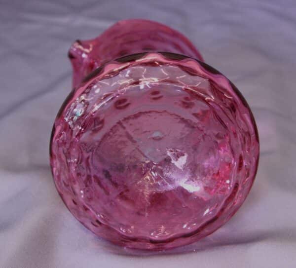 Antique Cranberry Glass Jug Antique Glassware 8