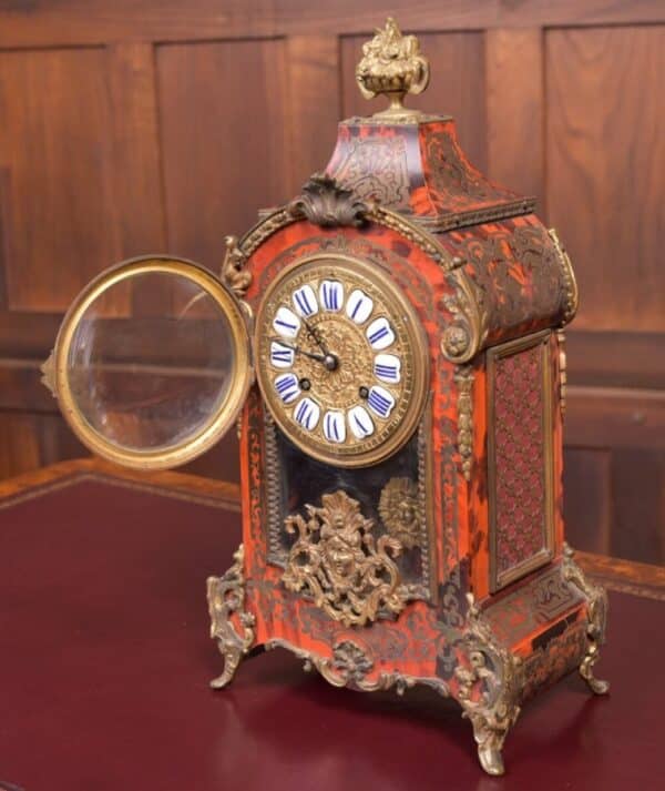 19th Century French Boulle Work Mantle Clock :SAI2176 Antique Furniture 16