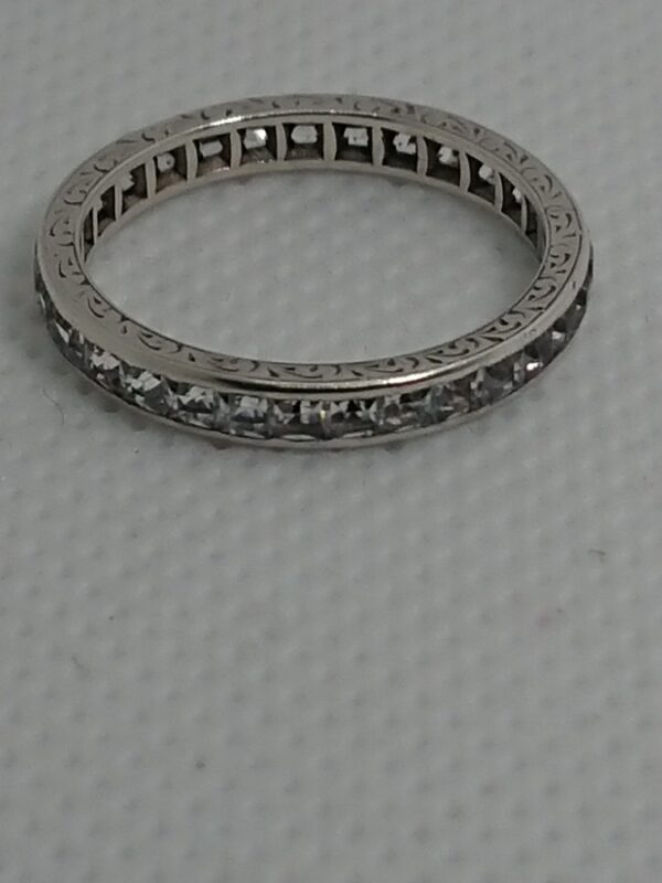 Antique Diamond & Platinum Full Eternity Ring - Image 2