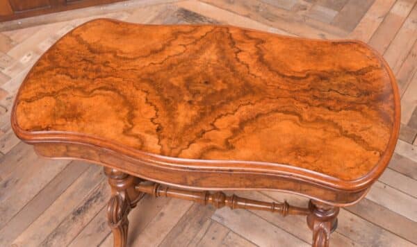 Superb Victorian Burr Walnut Card Table SAI1964 - Image 8