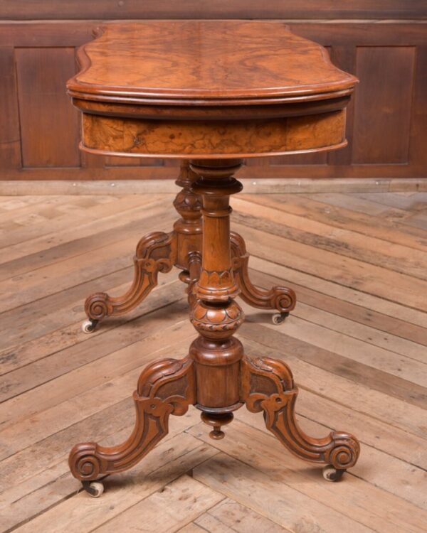 Superb Victorian Burr Walnut Card Table SAI1964 - Image 10