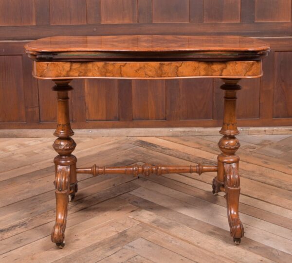 Superb Victorian Burr Walnut Card Table SAI1964 - Image 11