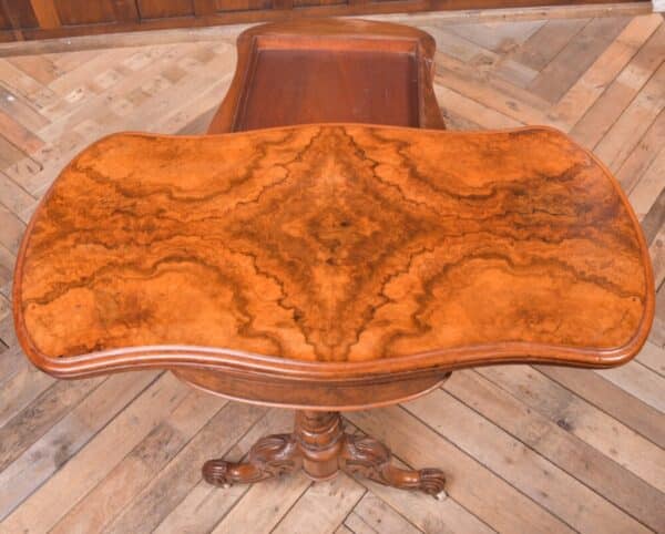 Superb Victorian Burr Walnut Card Table SAI1964 - Image 17