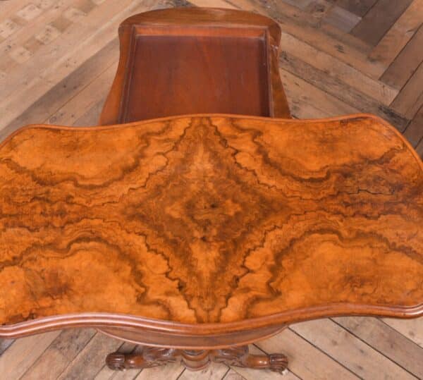 Superb Victorian Burr Walnut Card Table SAI1964 - Image 19