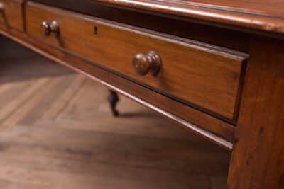 Handsome Victorian Mahogany Writing Desk Antique Furniture 7