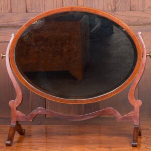 Edwardian Inlaid Mahogany Cheval Dressing Mirror SAI1974 Antique Furniture