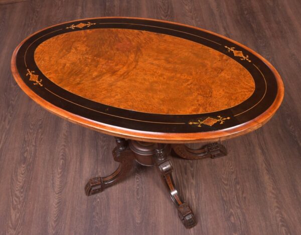 Victorian Inlaid Oval Centre Table SAI1903 Antique Furniture 4