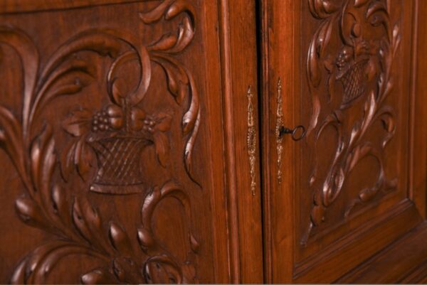 French Carved Walnut Hunts Game Cabinet SAI1001 Antique Furniture 10