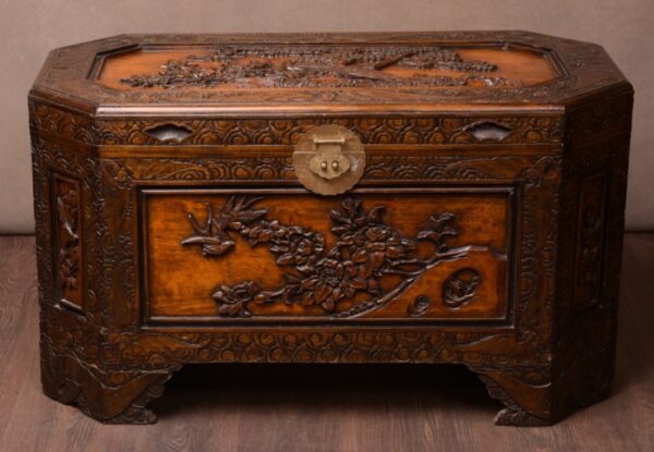 Unusual Shaped Chinese Carved Camphor Wood Chest SAI1629 Antique Furniture 17
