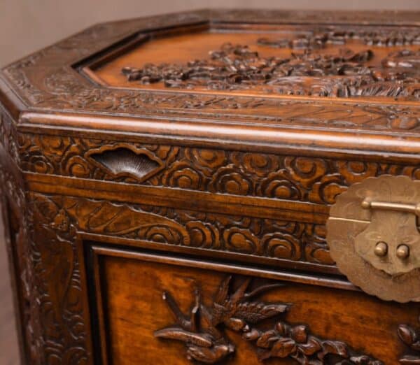 Unusual Shaped Chinese Carved Camphor Wood Chest SAI1629 Antique Furniture 13