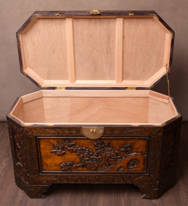 Unusual Shaped Chinese Carved Camphor Wood Chest SAI1629 Antique Furniture 10