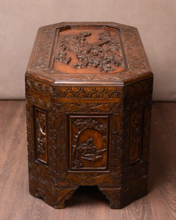 Unusual Shaped Chinese Carved Camphor Wood Chest SAI1629 Antique Furniture 8