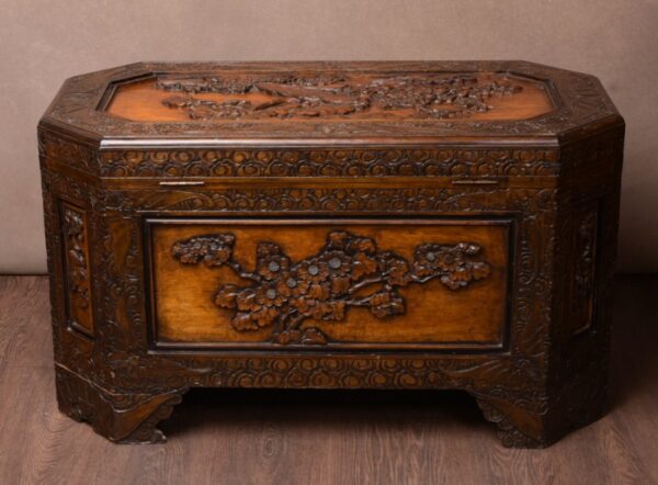 Unusual Shaped Chinese Carved Camphor Wood Chest SAI1629 Antique Furniture 7