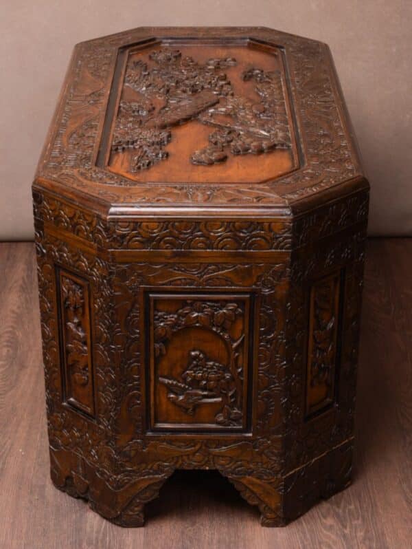 Unusual Shaped Chinese Carved Camphor Wood Chest SAI1629 Antique Furniture 6