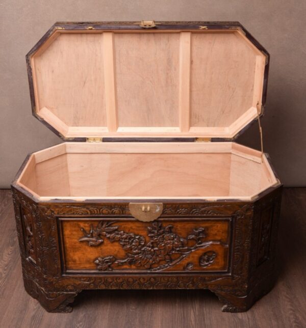 Unusual Shaped Chinese Carved Camphor Wood Chest SAI1629 Antique Furniture 3