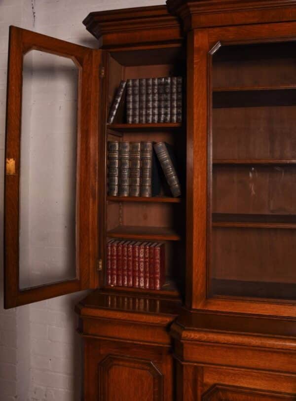 Victorian 3 Door Breakfront Library Bookcase SAI1075 - Image 2