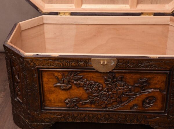 Unusual Shaped Chinese Carved Camphor Wood Chest SAI1629 Antique Furniture 9