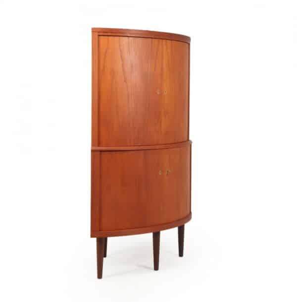 Mid Century Danish Teak Corner Cabinet By S E Peterson Corner Antique Cabinets 14