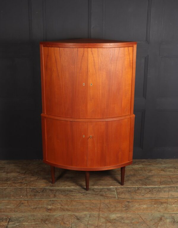 Mid Century Danish Teak Corner Cabinet By S E Peterson Corner Antique Cabinets 13