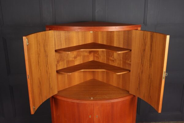 Mid Century Danish Teak Corner Cabinet By S E Peterson Corner Antique Cabinets 10