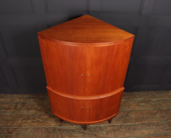 Mid Century Danish Teak Corner Cabinet By S E Peterson Corner Antique Cabinets 8