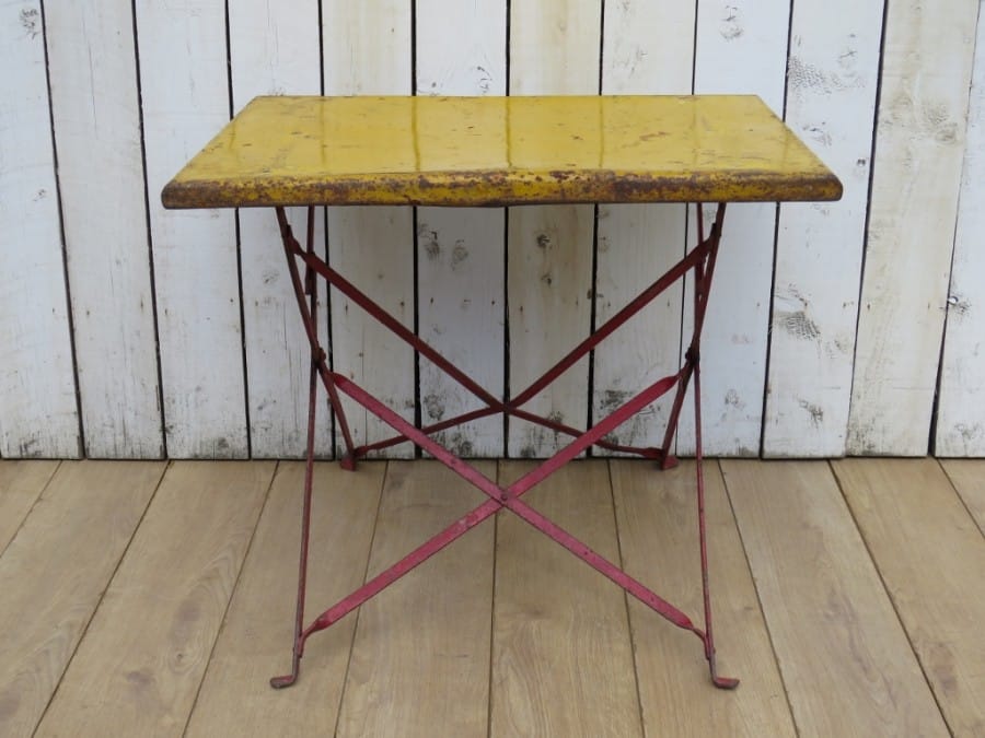 Vintage metal deals folding table