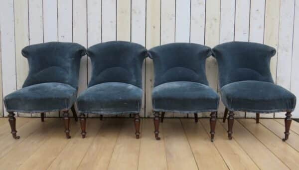 Pair Antique French Tub Chairs armchairs Antique Chairs 12