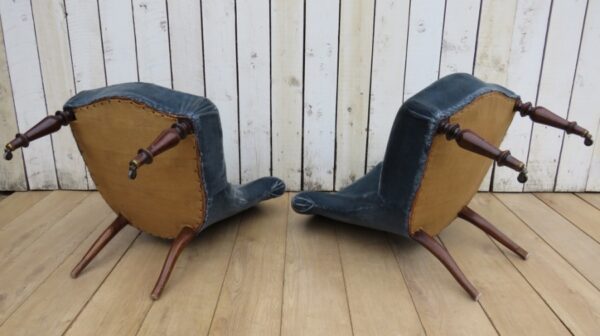 Pair Antique French Tub Chairs armchairs Antique Chairs 10